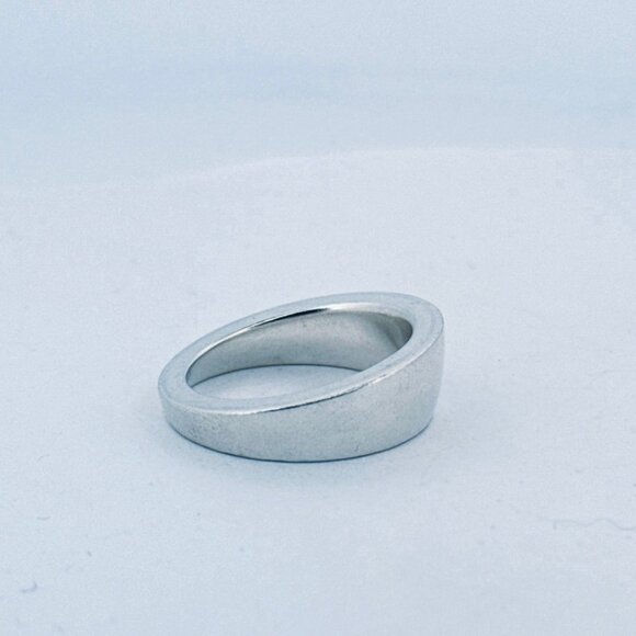 Estate Emporio Armani 925 Sterling Silver Modern Band Ring Size 10.5, 12g - Picture 2 of 11